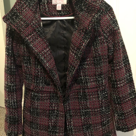 Multi colored (dark pink, gray, black,white) coat - Picture 4 of 4